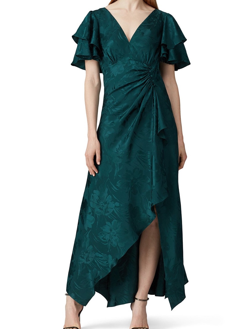 TANYA TAYLOR Green Silk Clementine Dress Size 2